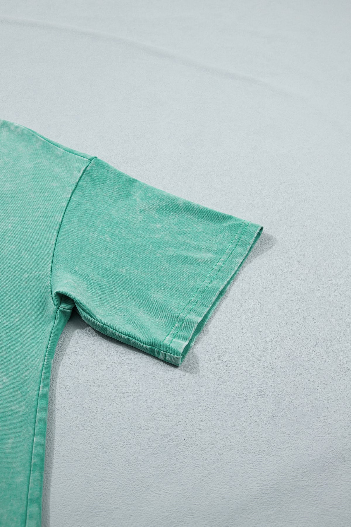 Sachet Pink Solid Color Cotton Mineral Washed Oversize Tee