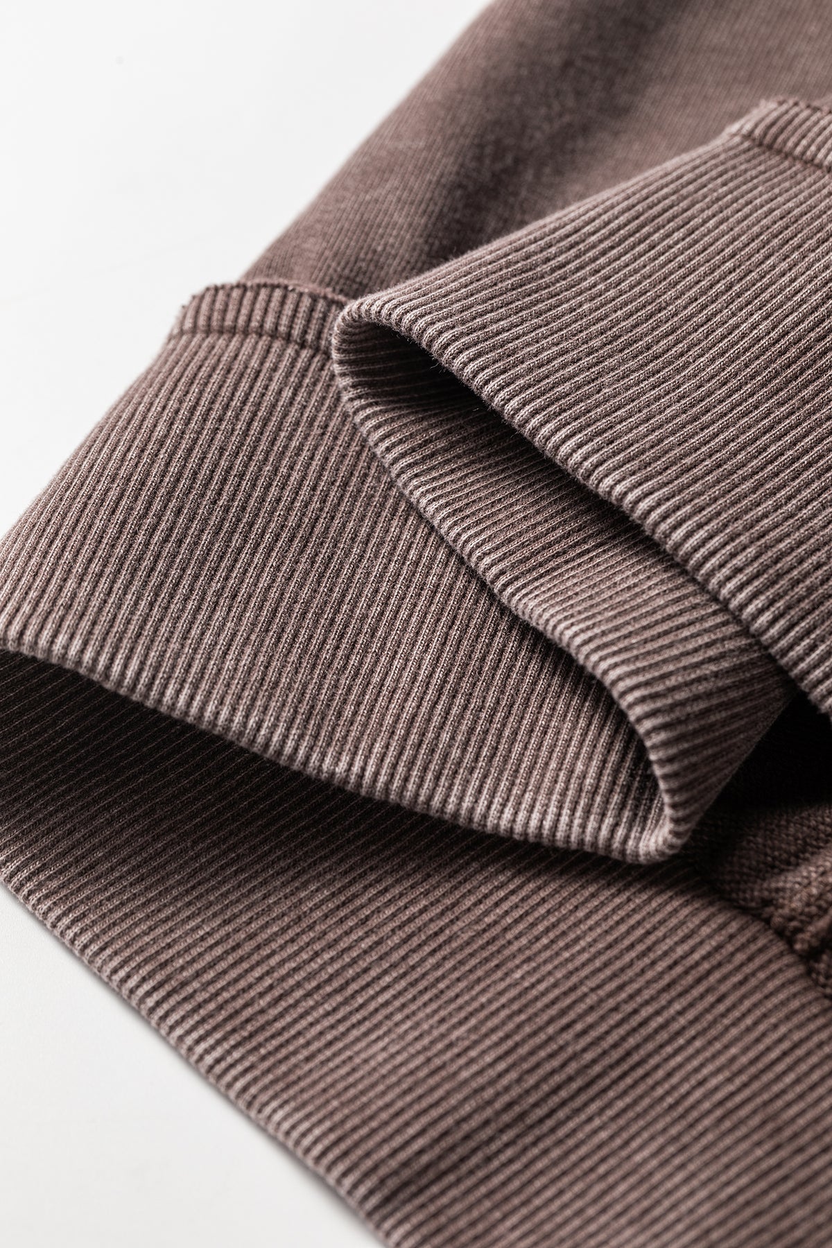 Dark Brown 3/4 Sleeve Mineral Wash Loose Cotton Top