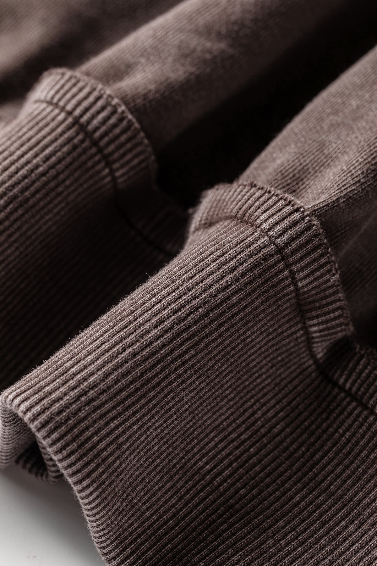 Dark Brown 3/4 Sleeve Mineral Wash Loose Cotton Top