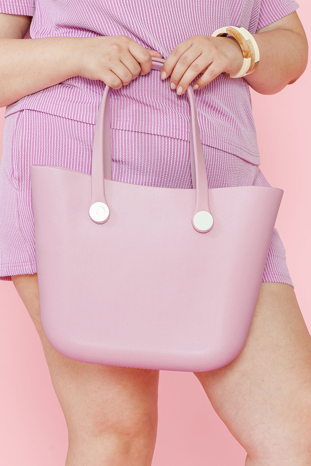 Pink Waterproof Eva Rubber Portable Tote Bag