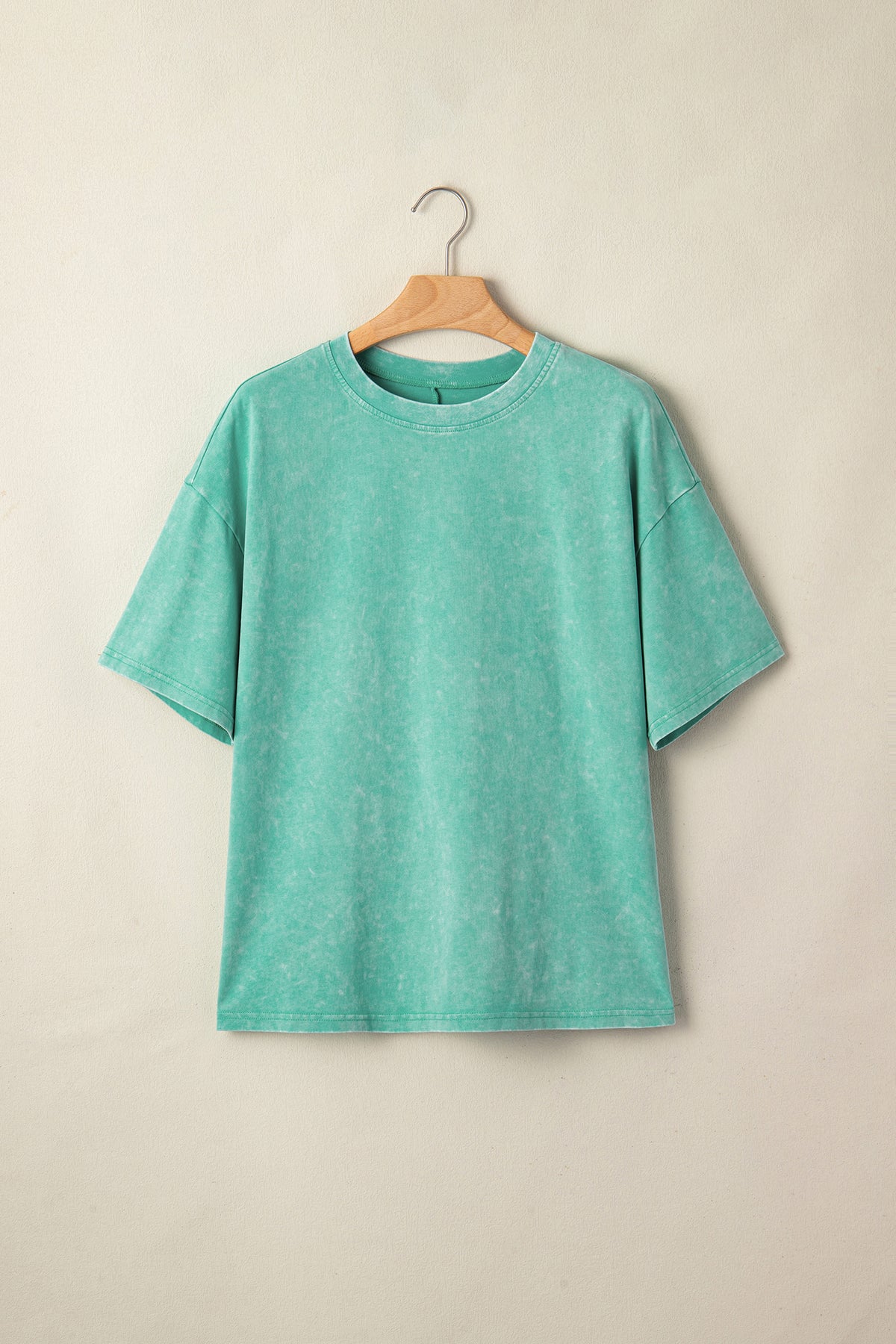 Sachet Pink Solid Color Cotton Mineral Washed Oversize Tee