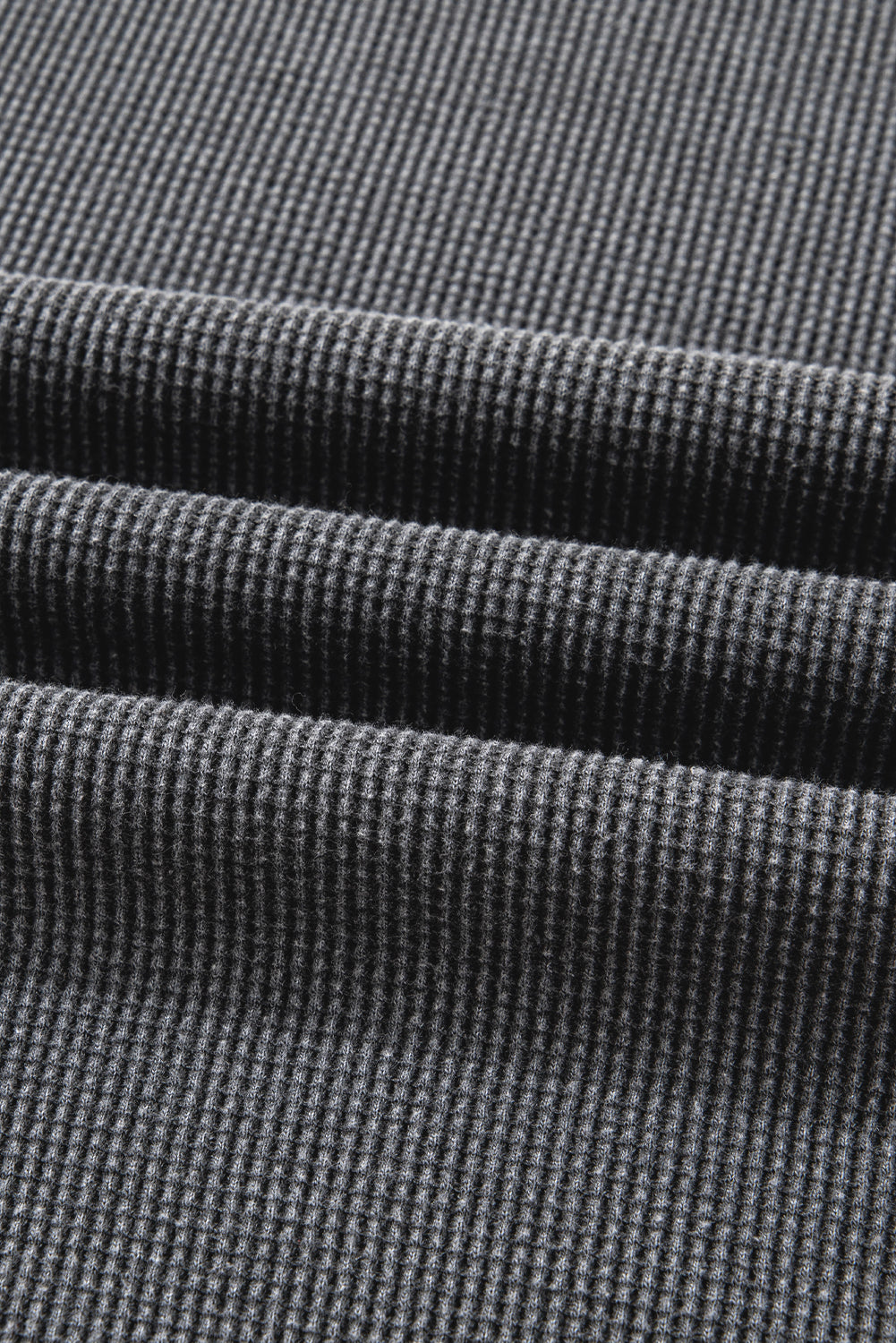 Top en maille gris anthracite à manches longues — coupe ample