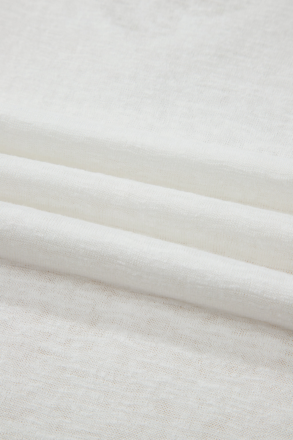 White Hollowed Lace Splicing V Neck T Shirt