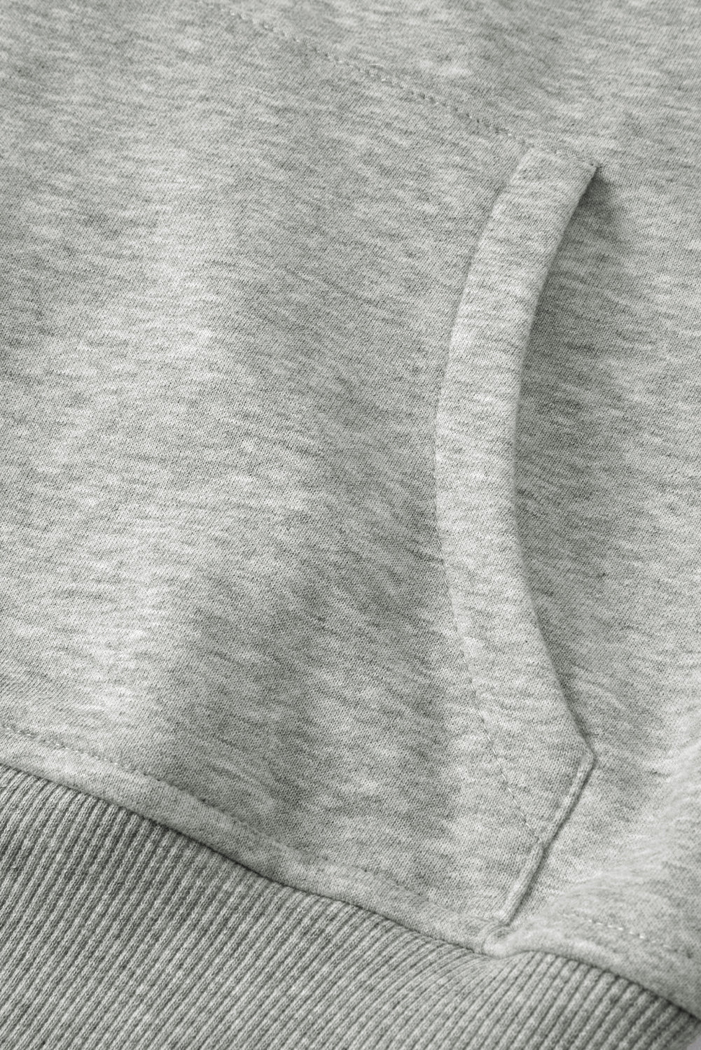 Phalaenopsis Zip Up Stand Collar Ribbed Thumbhole Sleeve Sweatshirt