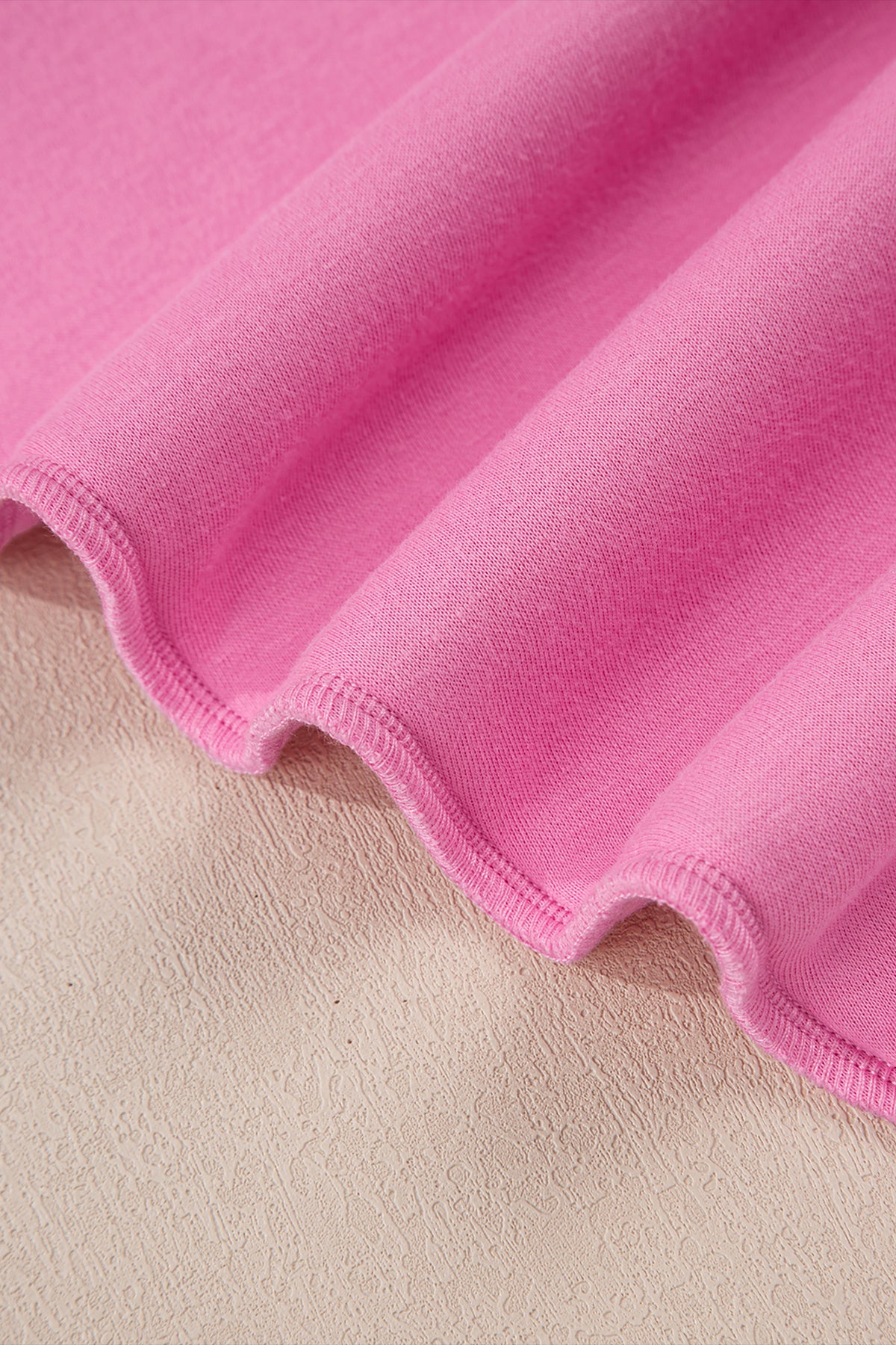 Light Pink Oversize Drop Shoulder Reversible Mock Neck Sweatshirt