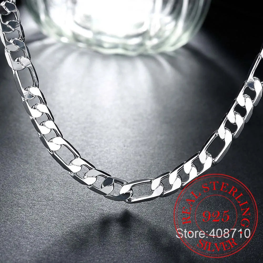 6mm/8mm Chain Sideways Necklace Man Woman Senior Luxury Jewelry