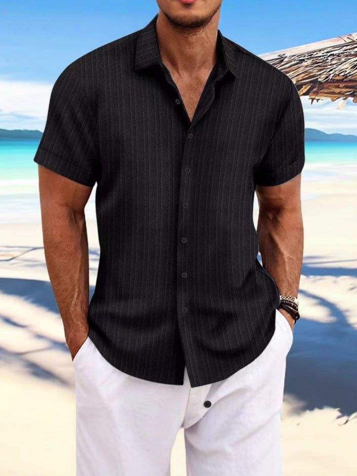 Cross-border Explosion New Men's Short-sleeved Shirt