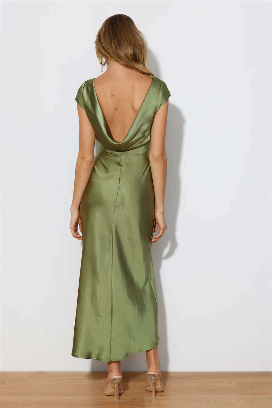 One-Shoulder Sexy Backless Fishtail Dress