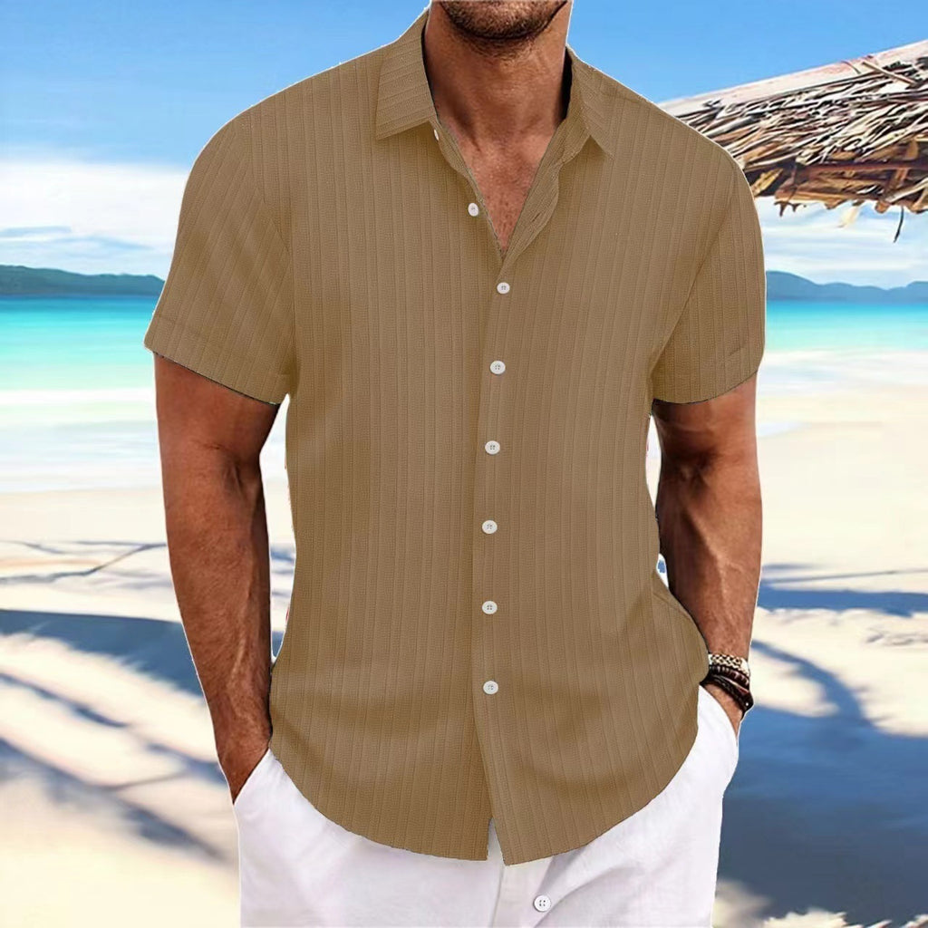 Cross-border Explosion New Men's Short-sleeved Shirt