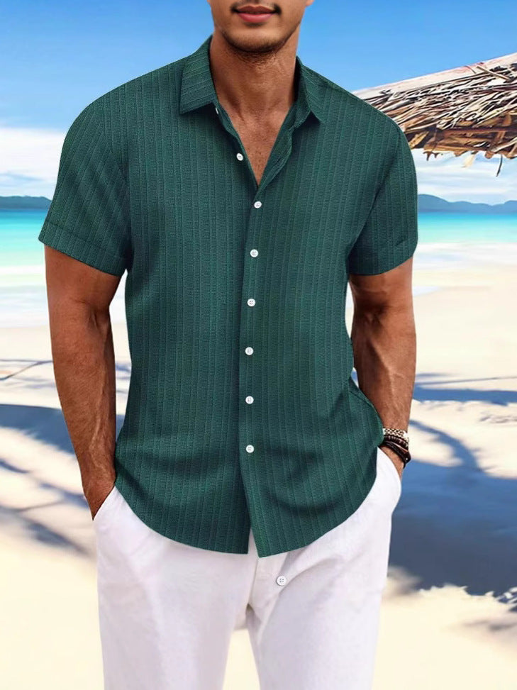 Cross-border Explosion New Men's Short-sleeved Shirt