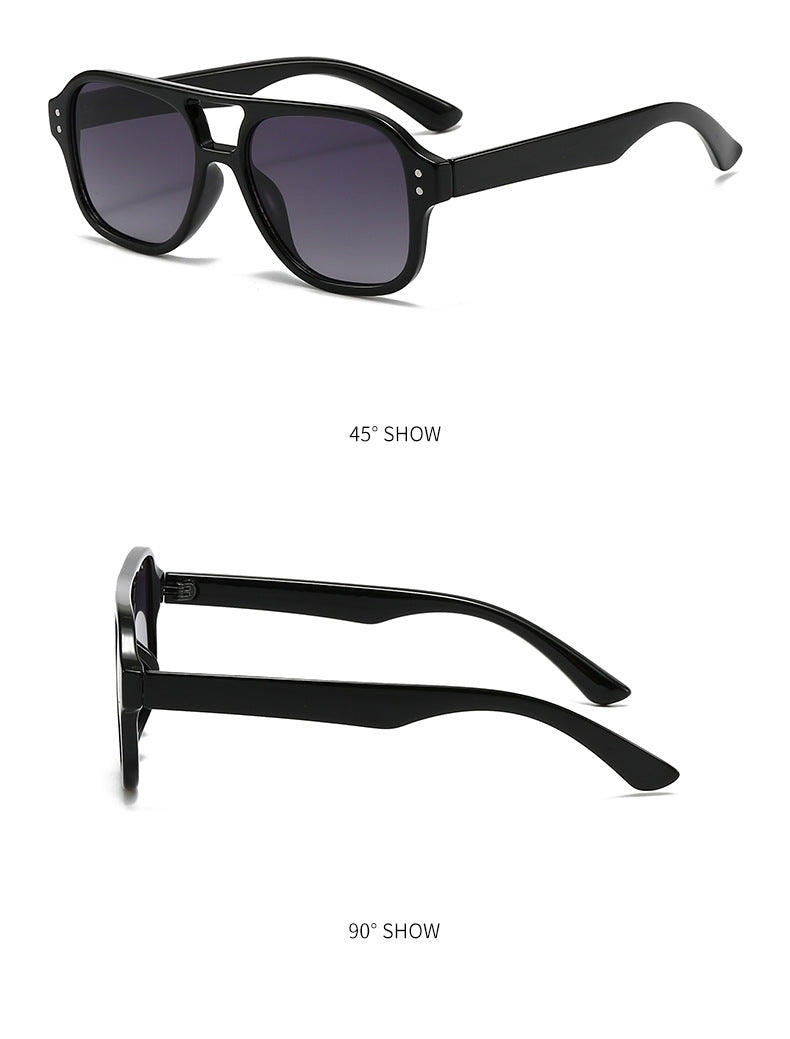 Double-beam Sunglasses Women's High-end Sense