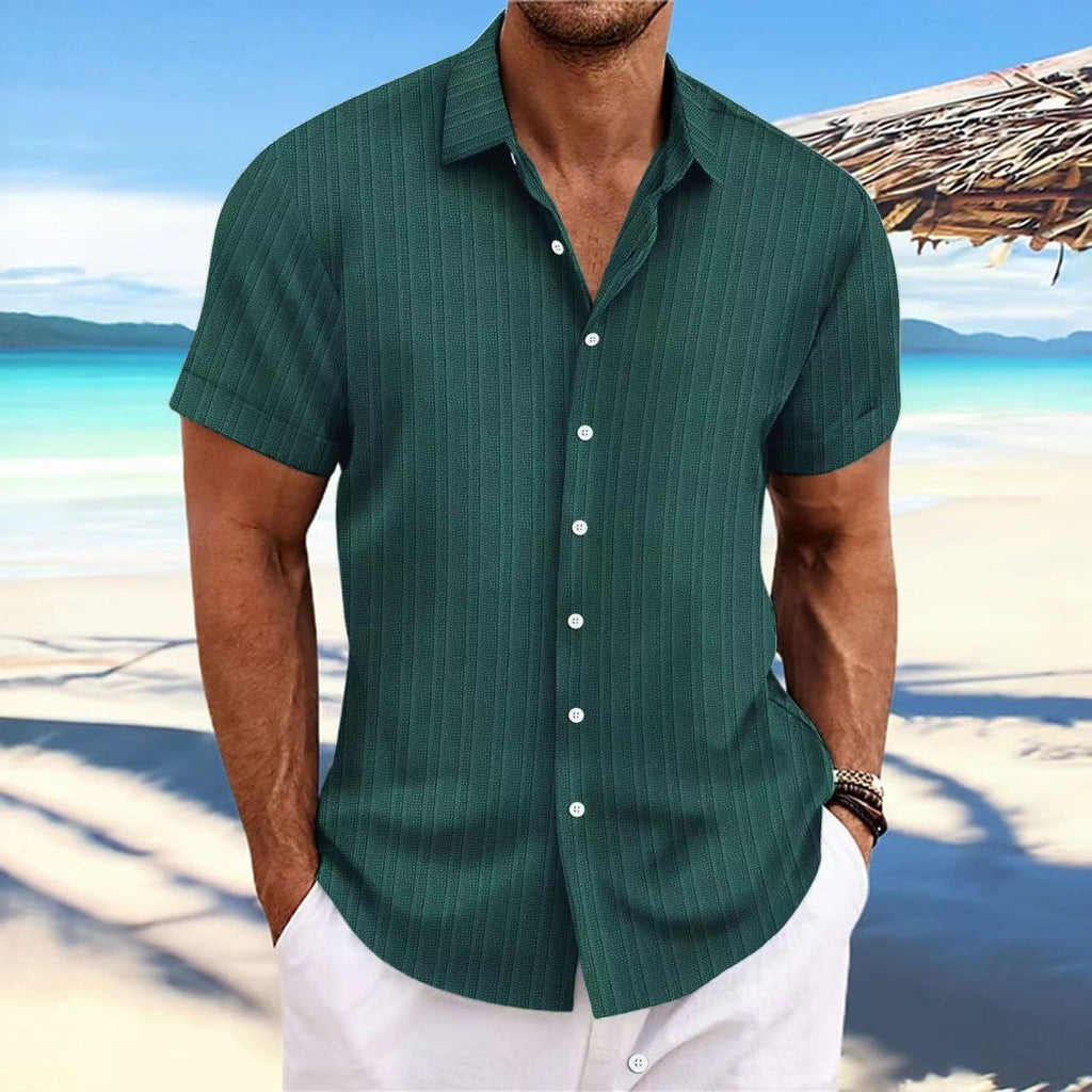 Cross-border Explosion New Men's Short-sleeved Shirt