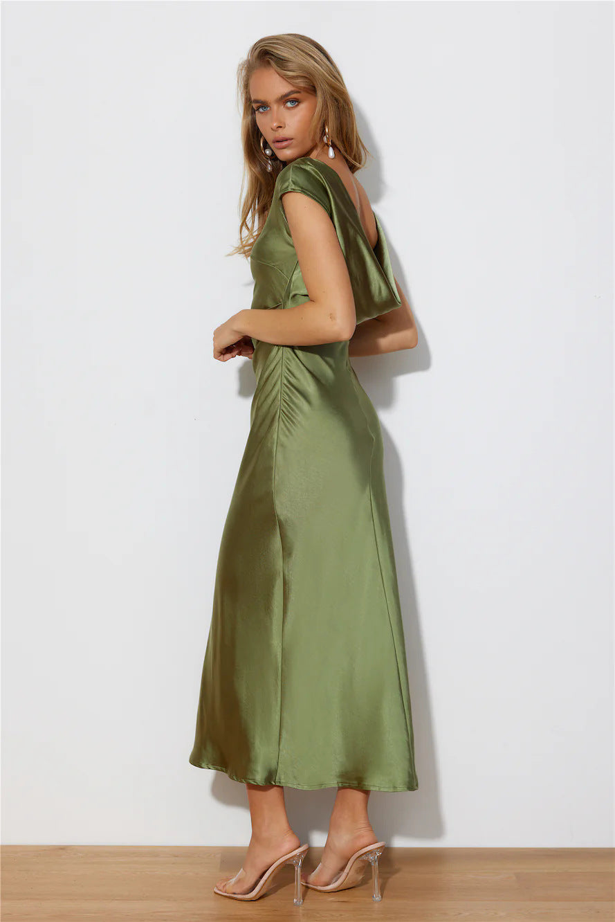 One-Shoulder Sexy Backless Fishtail Dress