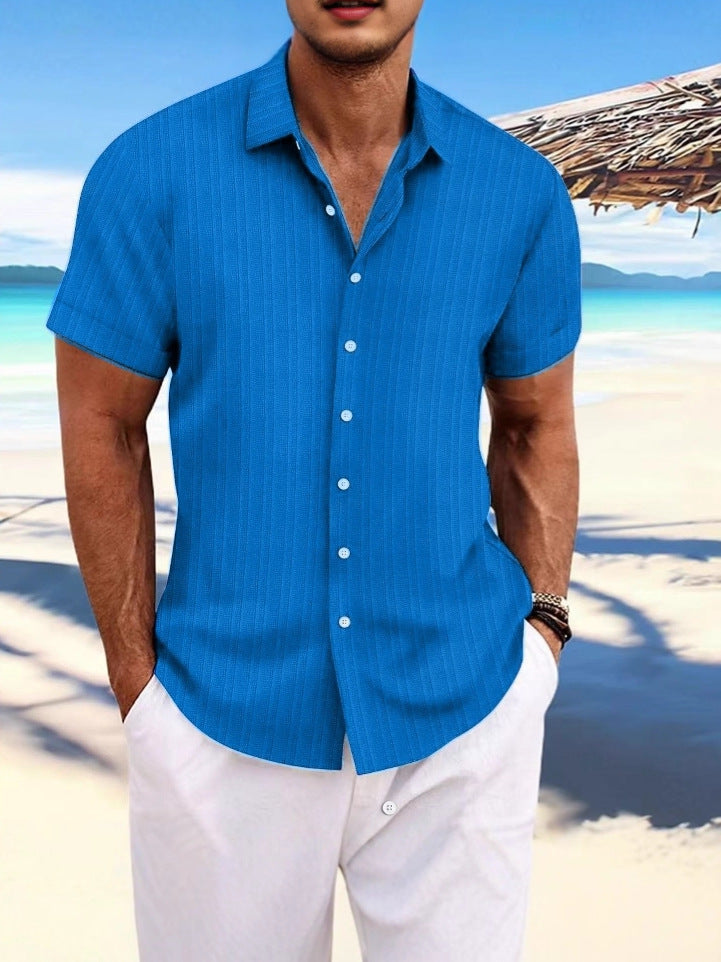 Cross-border Explosion New Men's Short-sleeved Shirt