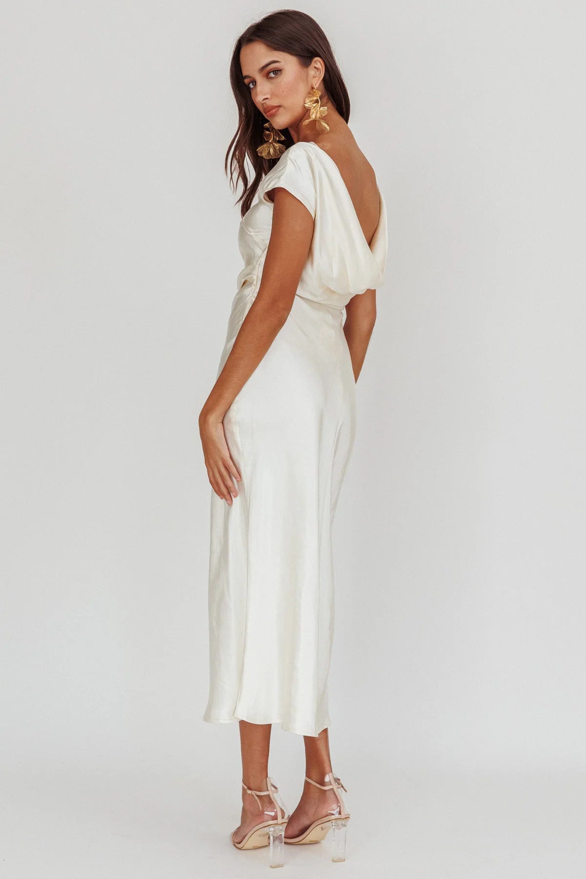 One-Shoulder Sexy Backless Fishtail Dress