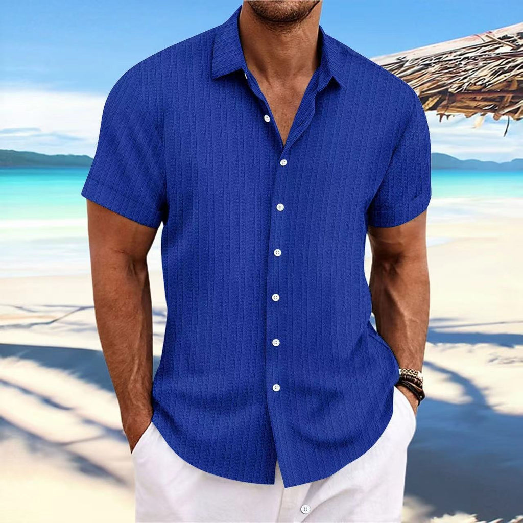 Cross-border Explosion New Men's Short-sleeved Shirt