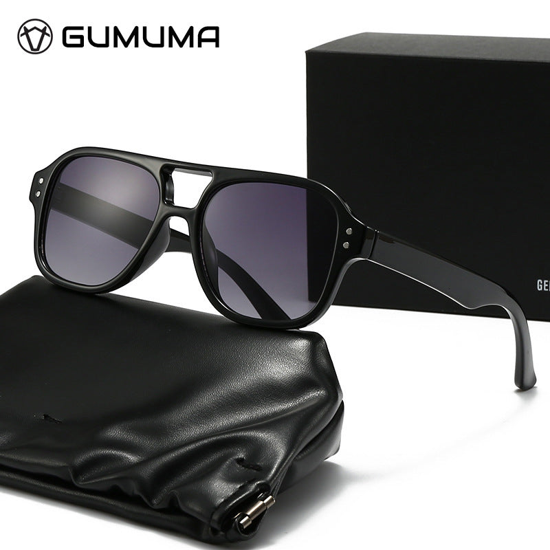 Double-beam Sunglasses Women's High-end Sense