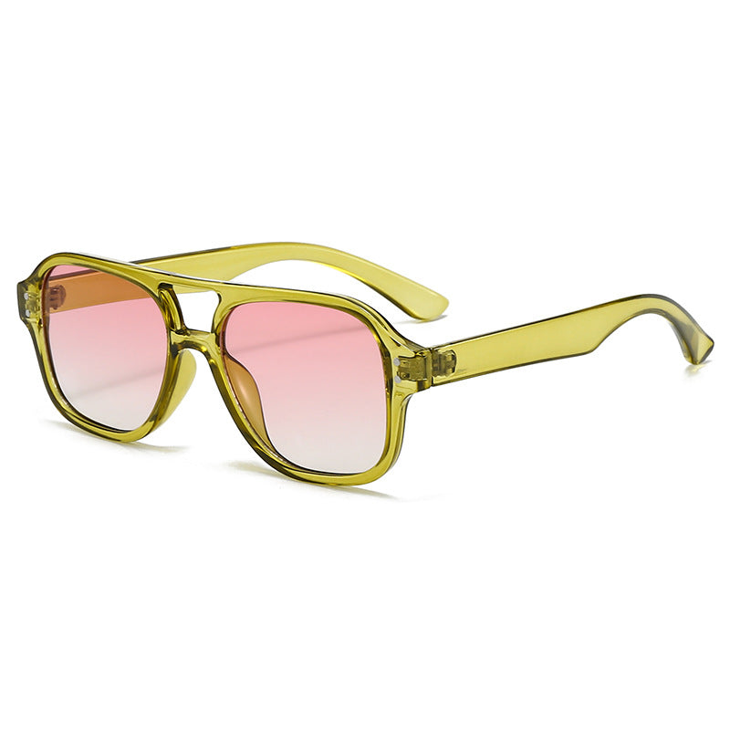 Double-beam Sunglasses Women's High-end Sense