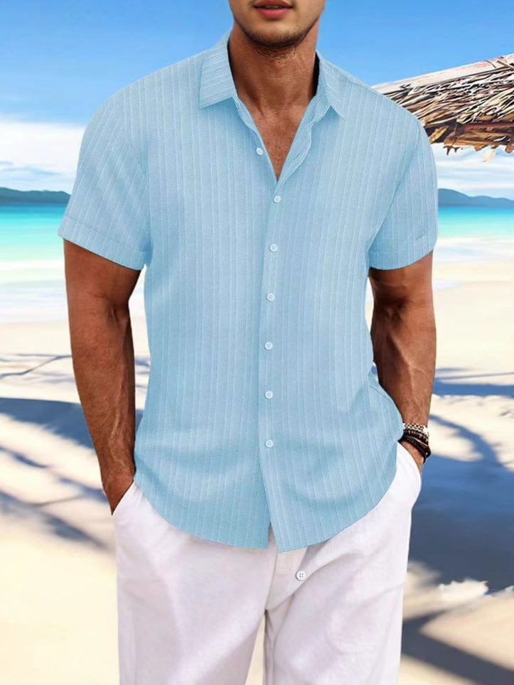 Cross-border Explosion New Men's Short-sleeved Shirt