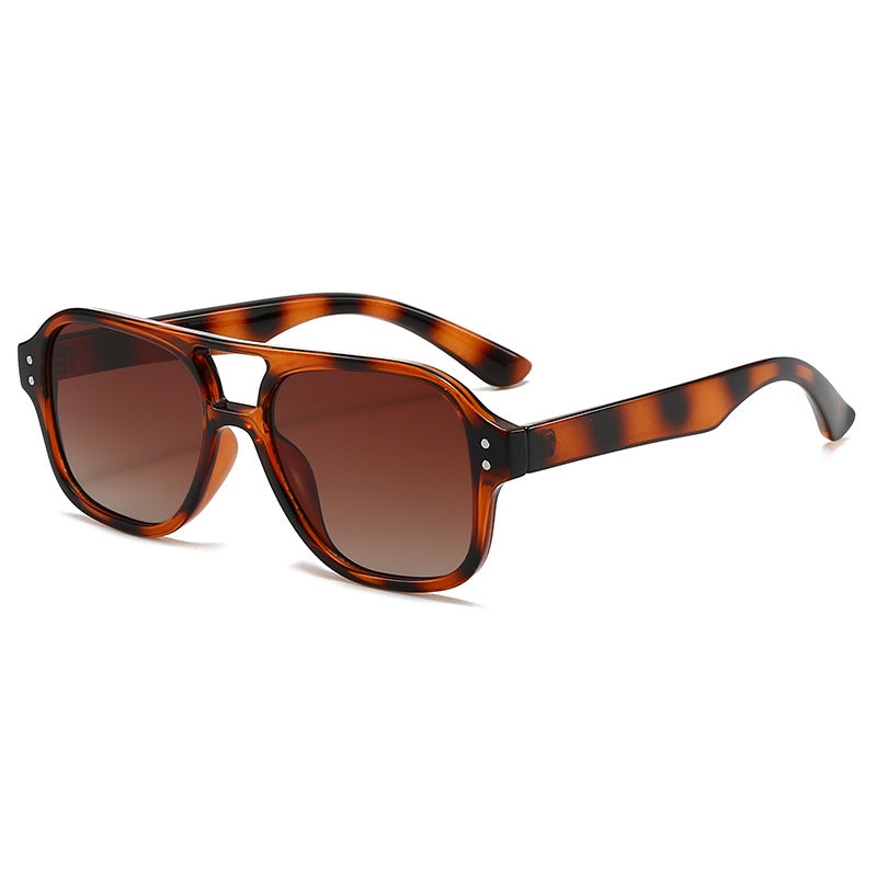 Double-beam Sunglasses Women's High-end Sense