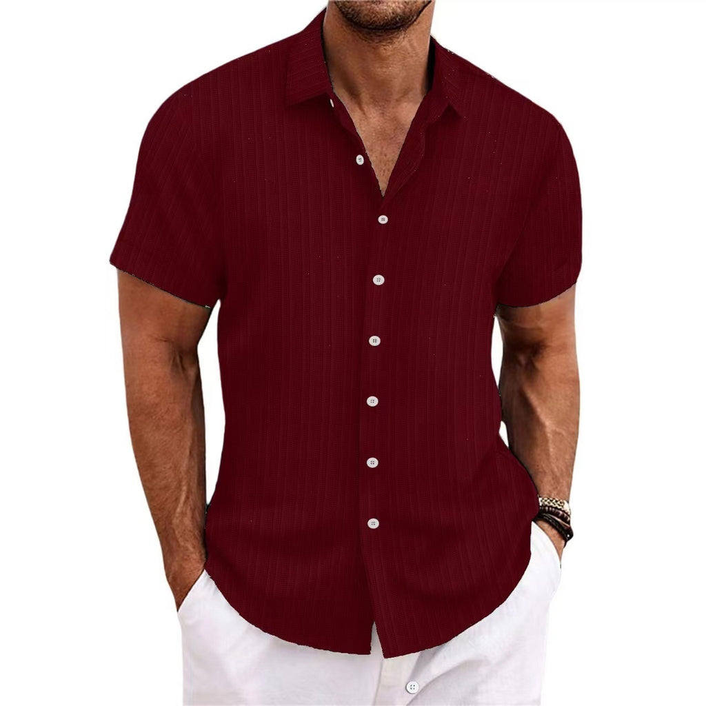 Cross-border Explosion New Men's Short-sleeved Shirt