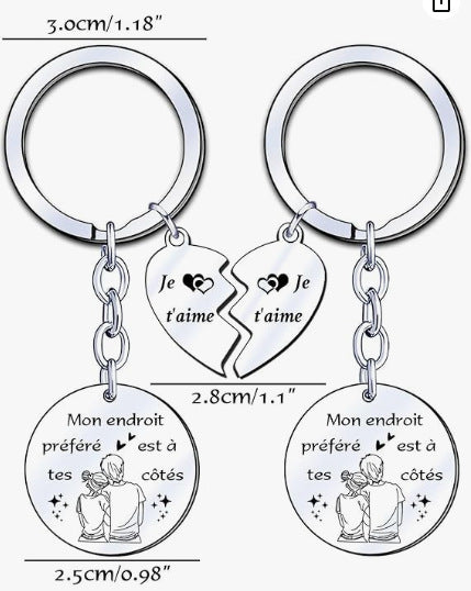 Rose GoldKeychain Love