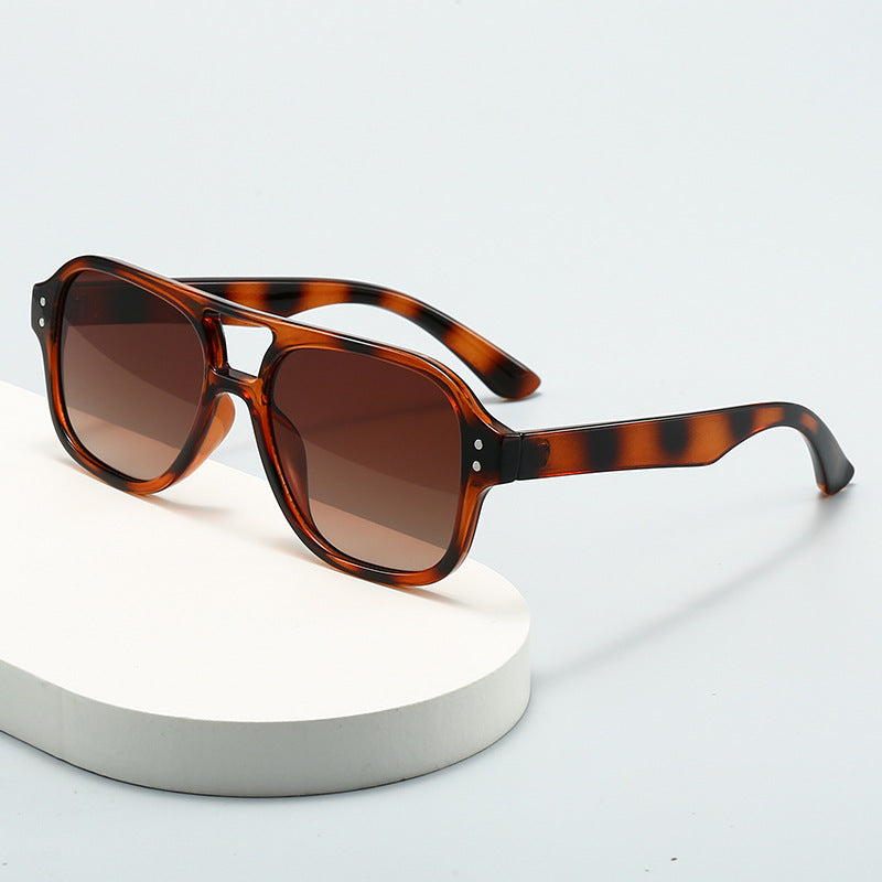 Double-beam Sunglasses Women's High-end Sense