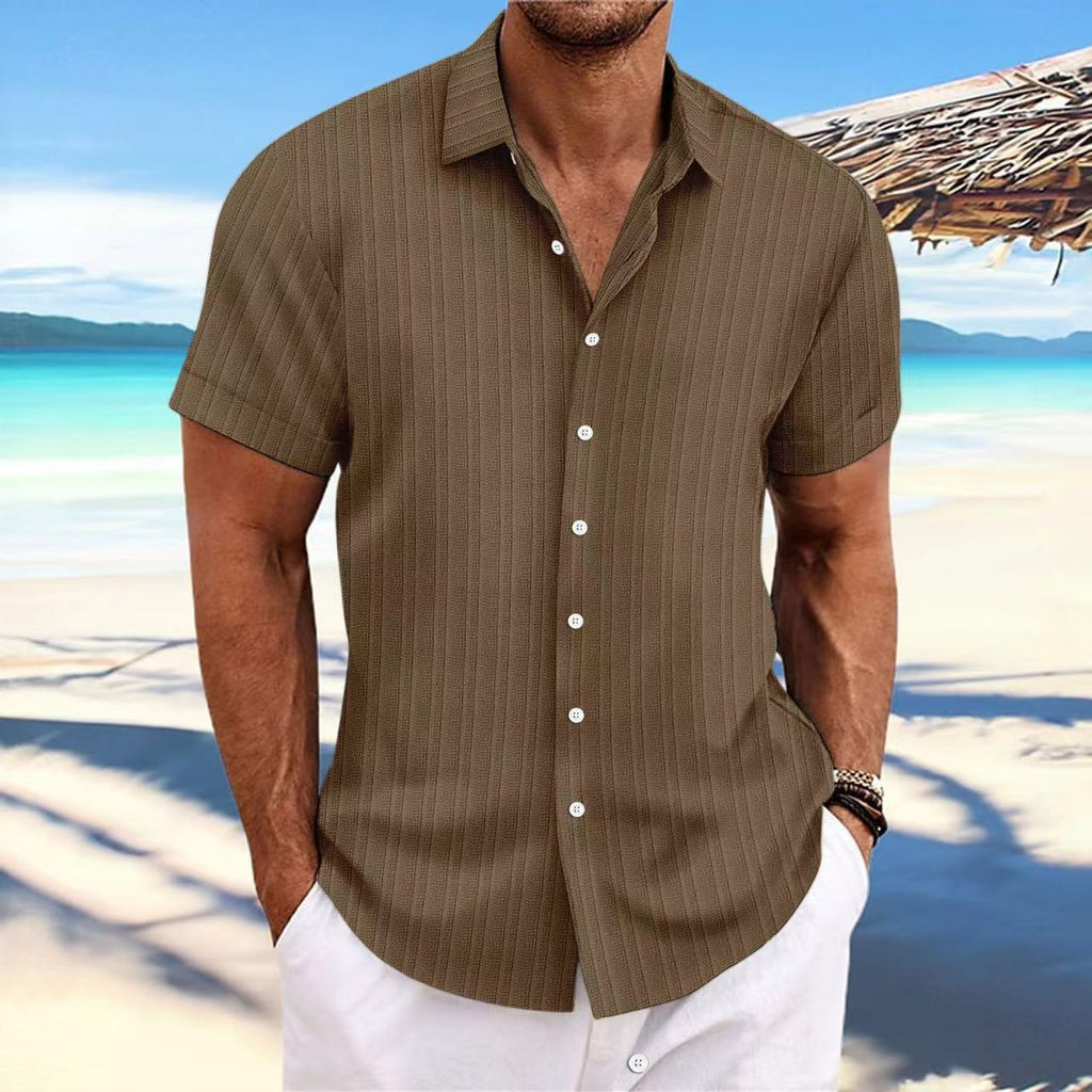 Cross-border Explosion New Men's Short-sleeved Shirt