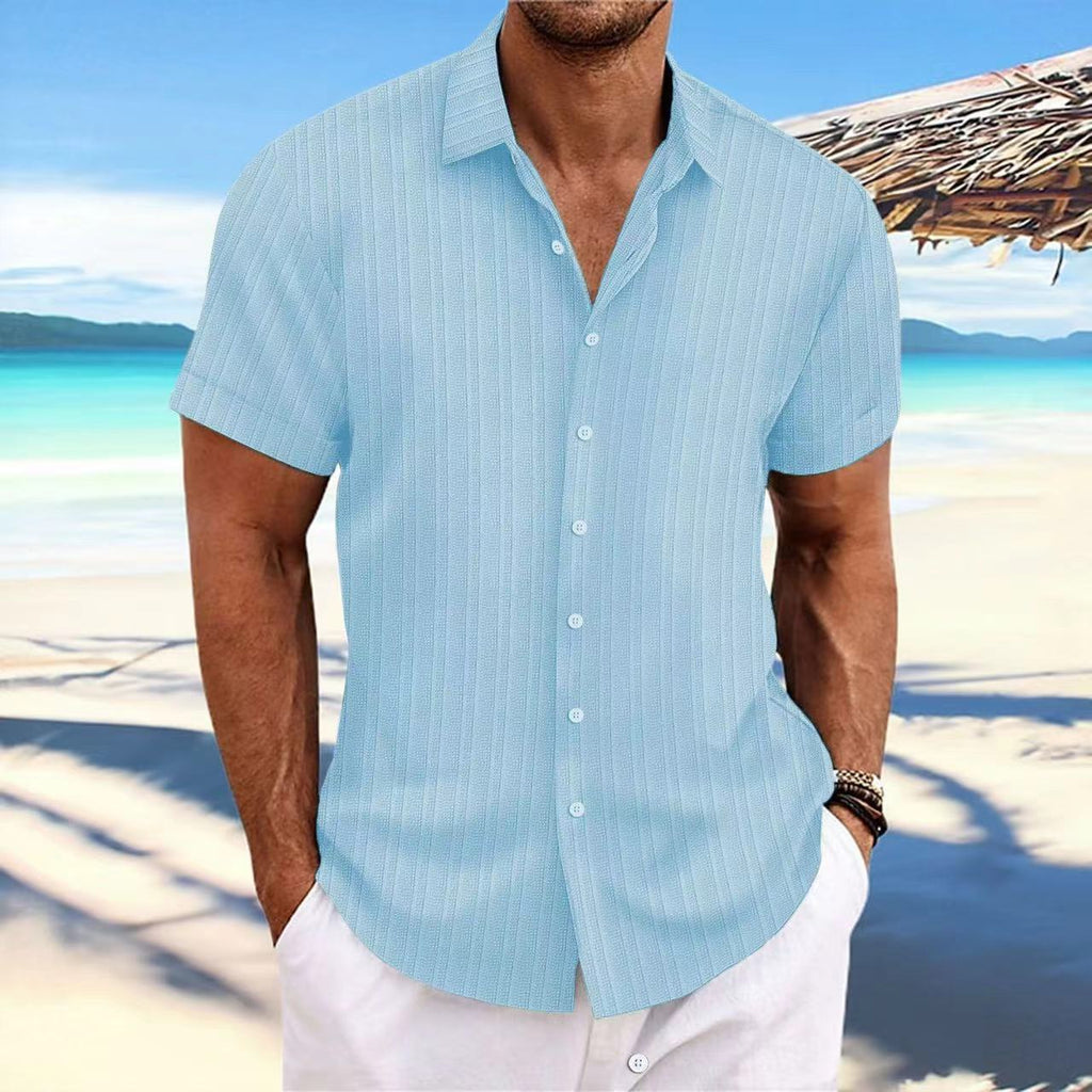 Cross-border Explosion New Men's Short-sleeved Shirt