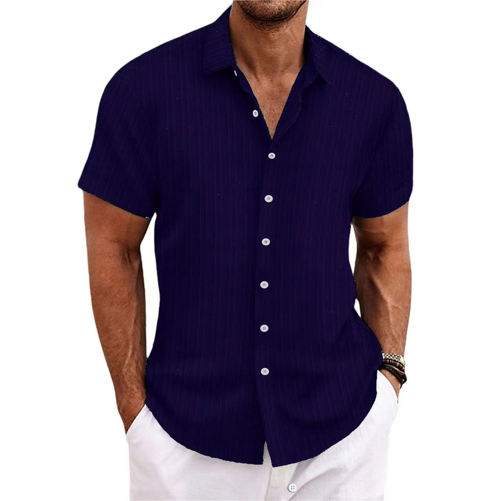 Cross-border Explosion New Men's Short-sleeved Shirt