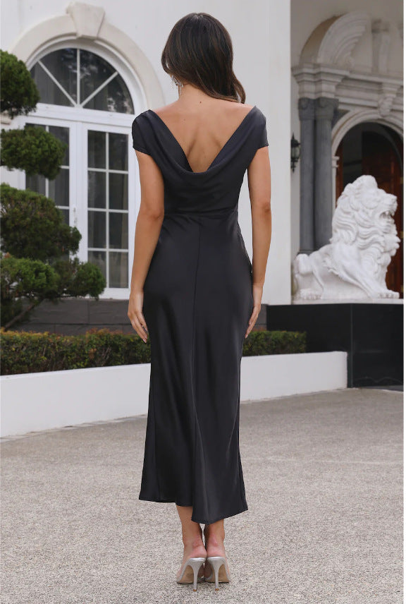 One-Shoulder Sexy Backless Fishtail Dress