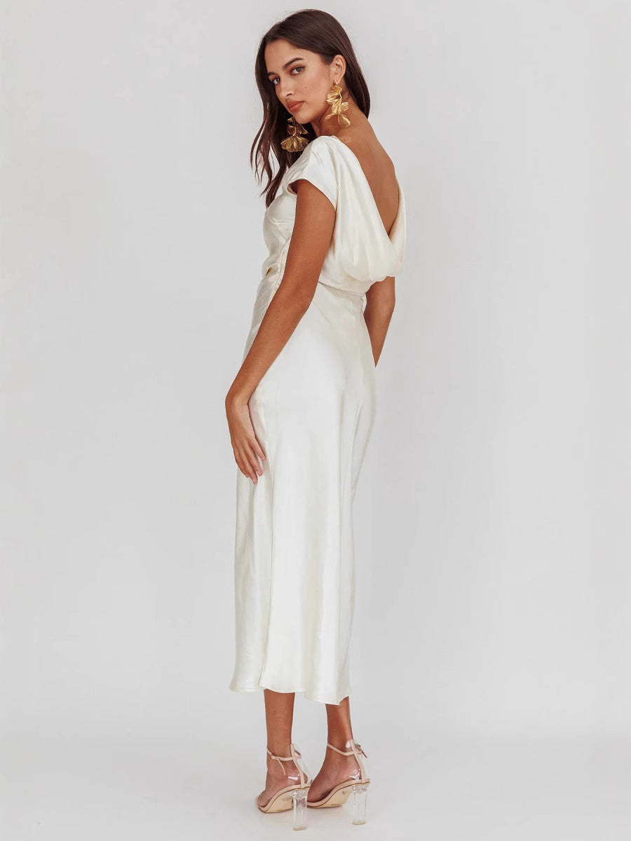 One-Shoulder Sexy Backless Fishtail Dress