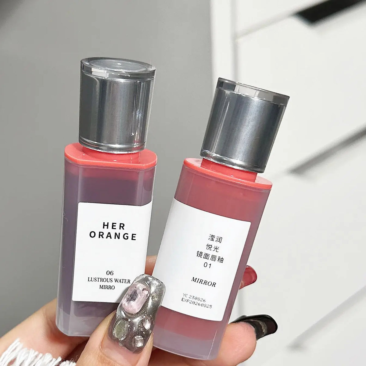 Herorange Hydrating Gloss Lip Tint Watery Texture Plump Glass Lips Long Lasting Non-Dry Dating Daily Makeup