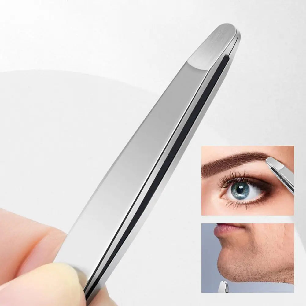 Stainless Steel Brow & Facial Hair Remover Eyebrow Tweezers Non-slip Makeup Remover Tweezer Tools Hair Removal Makeup Tools