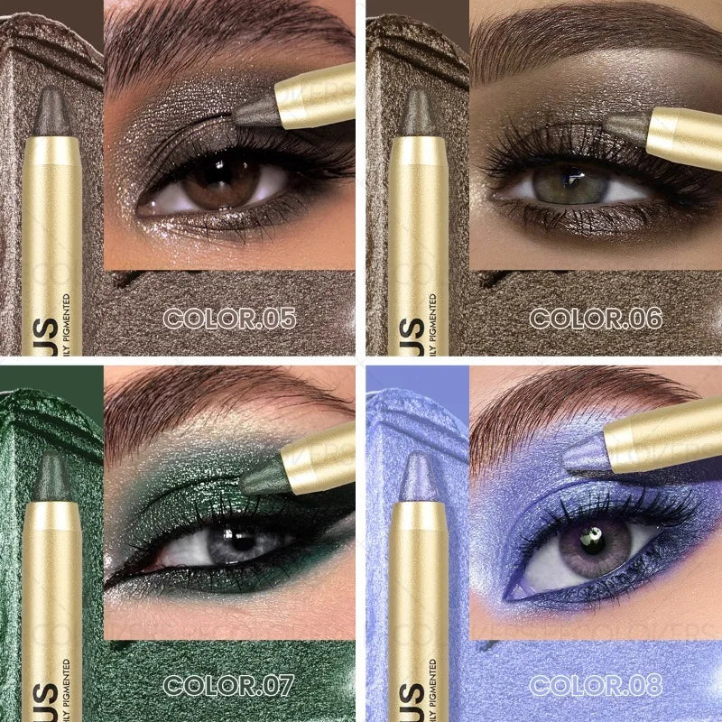 Crayon fard à paupières tube doré — waterproof multi-couleurs
