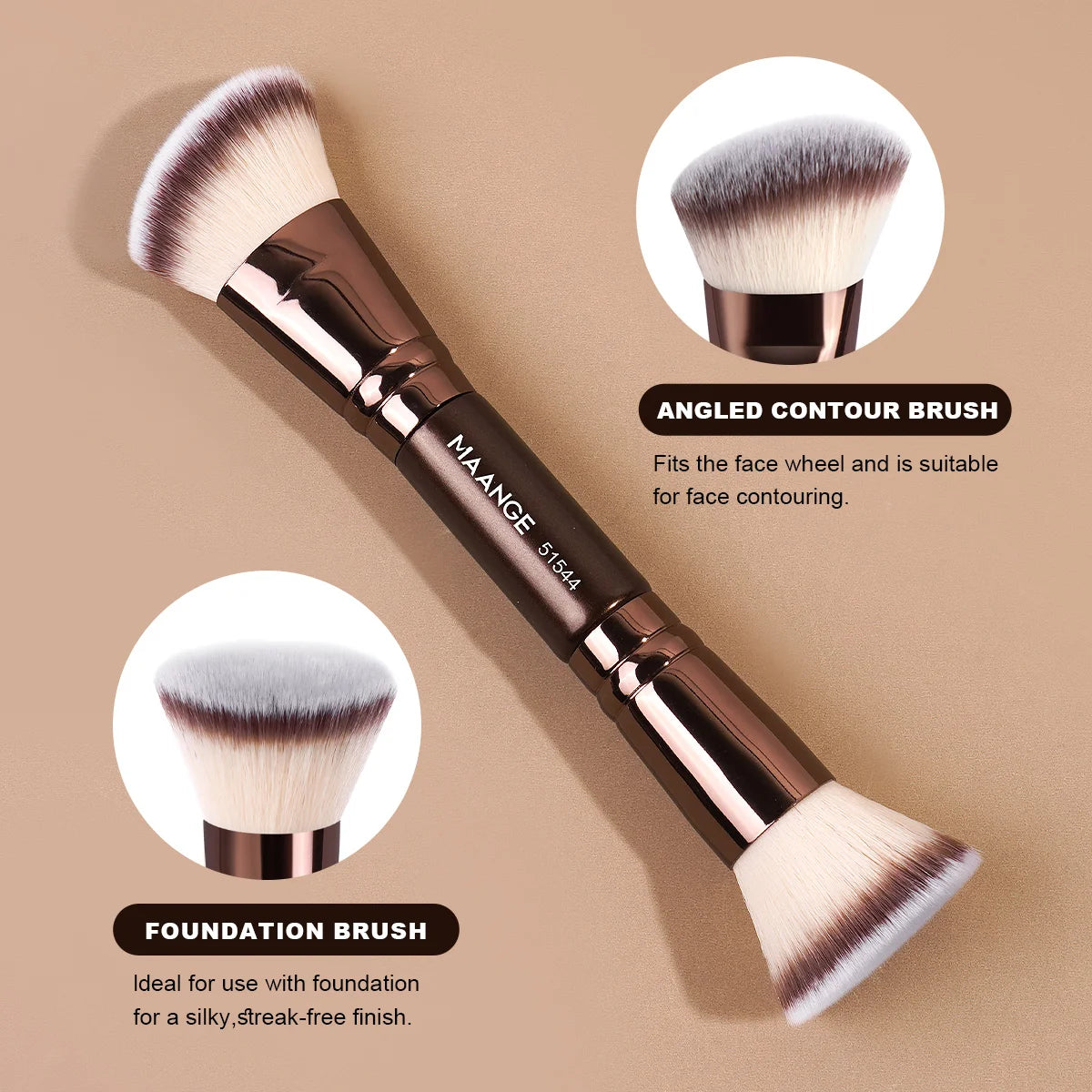 MAANGE 5pcs Makeup Brush Set Foundation Brush Concealer Brush Eyeshadow Brush Multi-Purpose Makeup Brush Professional Makeup Kit