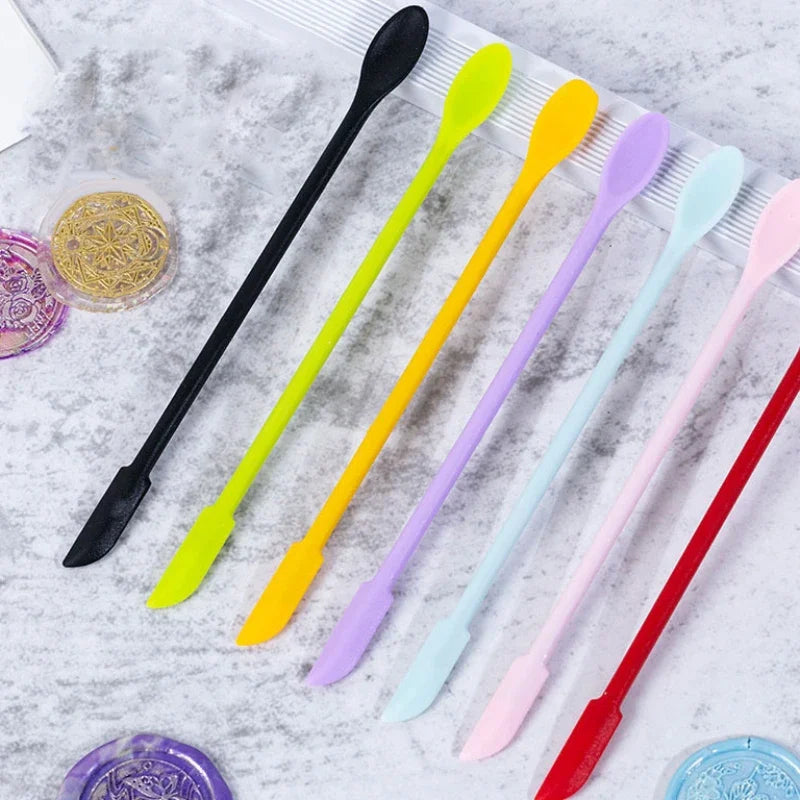 1pc Double-Headed Scraper Silicone Small Tip Spatula Cosmetics Foundation Cream Mini Dig Spoon Makeup Tools Cosmetic