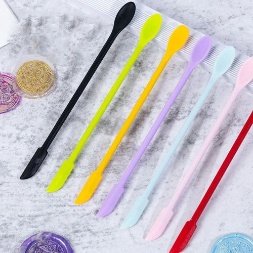 1pc Double-Headed Scraper Silicone Small Tip Spatula Cosmetics Foundation Cream Mini Dig Spoon Makeup Tools Cosmetic