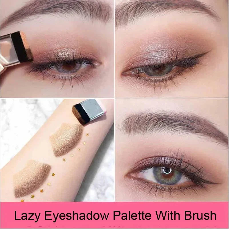 Palette fard à paupières mat bicolore — format compact de voyage