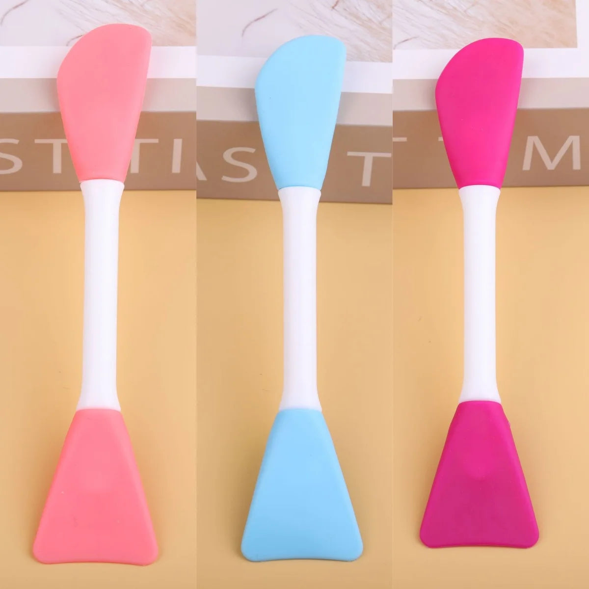 1/3/4pcs Facial Mask Brush Face Mask Applicator Makeup Brushes  Double Ending Soft Bristle Silicone Cleaning Beauty Tools