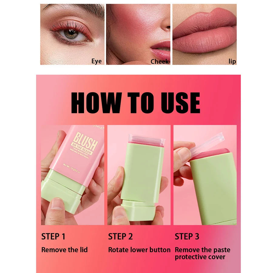 Stick blush multifonction waterproof longue tenue — teint frais