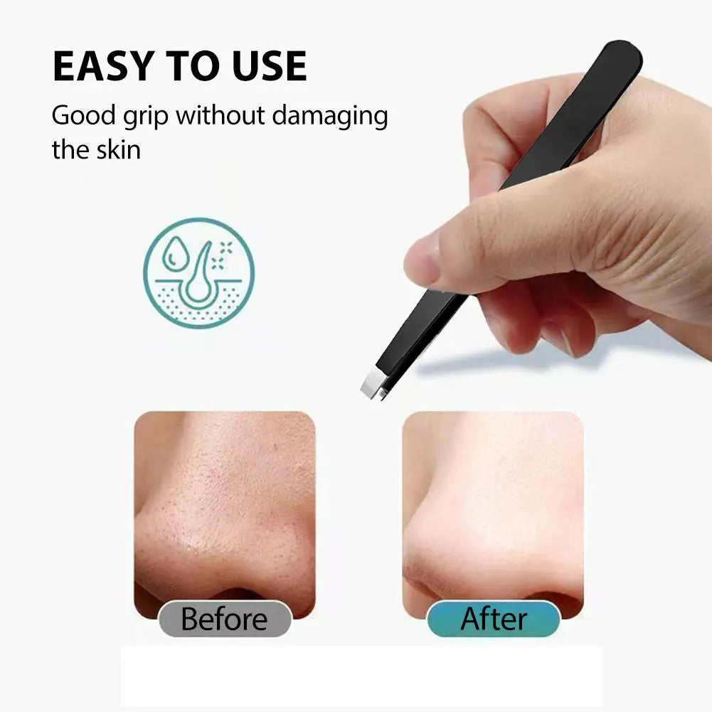 Stainless Steel Brow & Facial Hair Remover Eyebrow Tweezers Non-slip Makeup Remover Tweezer Tools Hair Removal Makeup Tools
