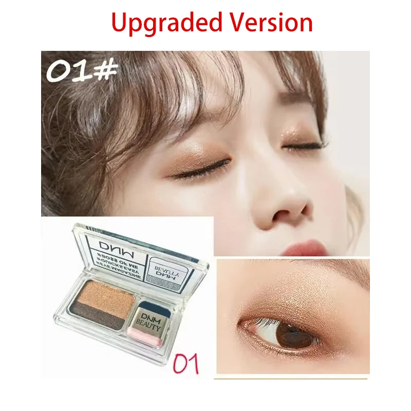 Palette fard à paupières mat bicolore — format compact de voyage