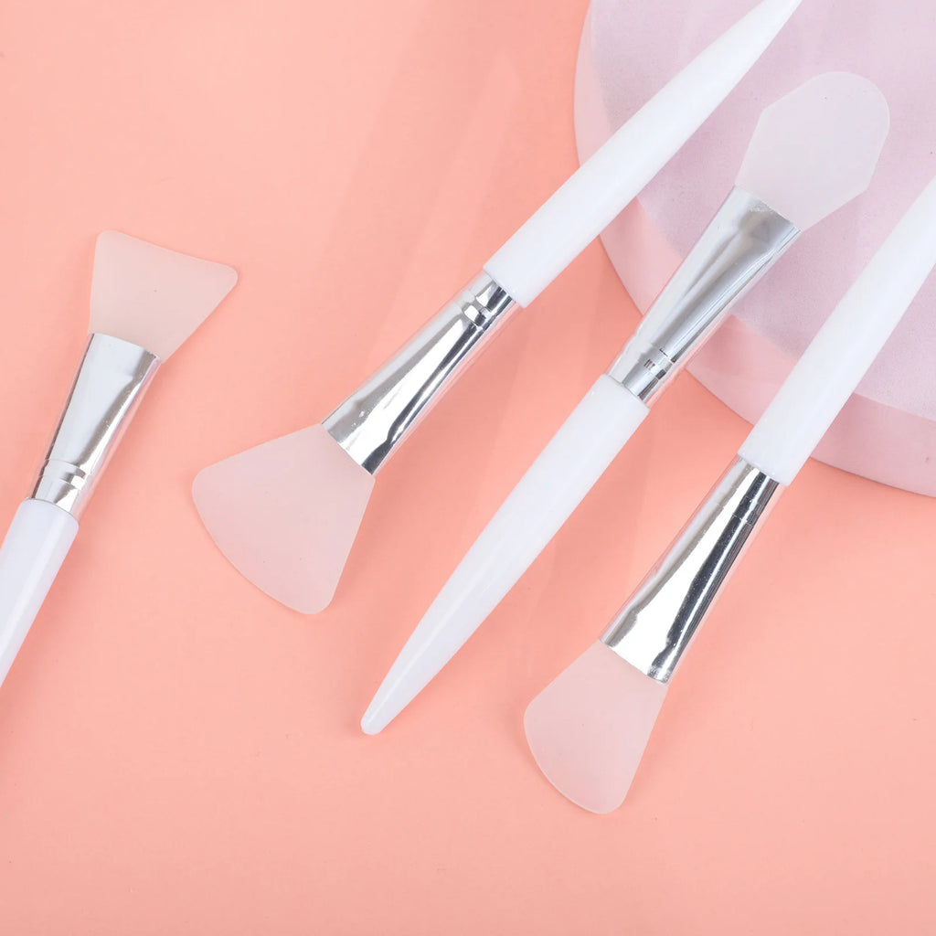 1/3/4pcs Facial Mask Brush Face Mask Applicator Makeup Brushes  Double Ending Soft Bristle Silicone Cleaning Beauty Tools