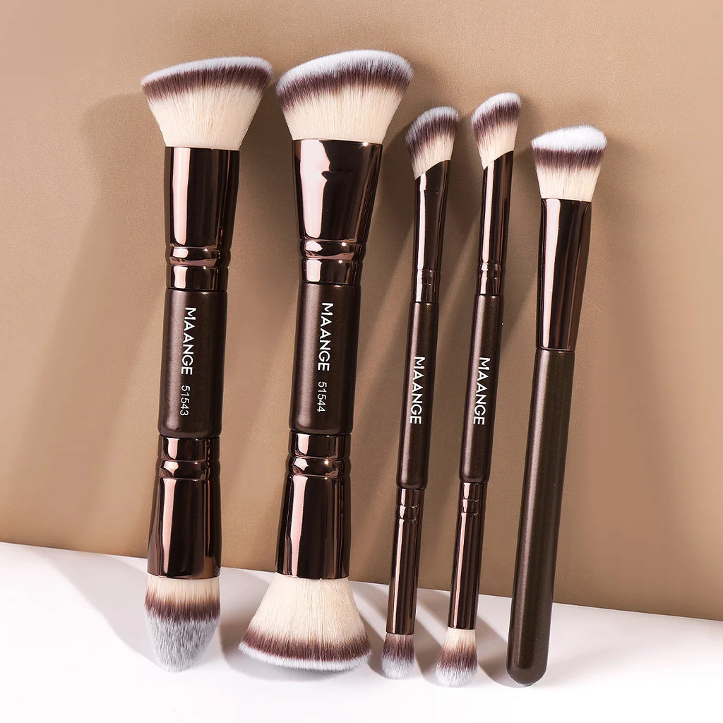 MAANGE 5pcs Makeup Brush Set Foundation Brush Concealer Brush Eyeshadow Brush Multi-Purpose Makeup Brush Professional Makeup Kit