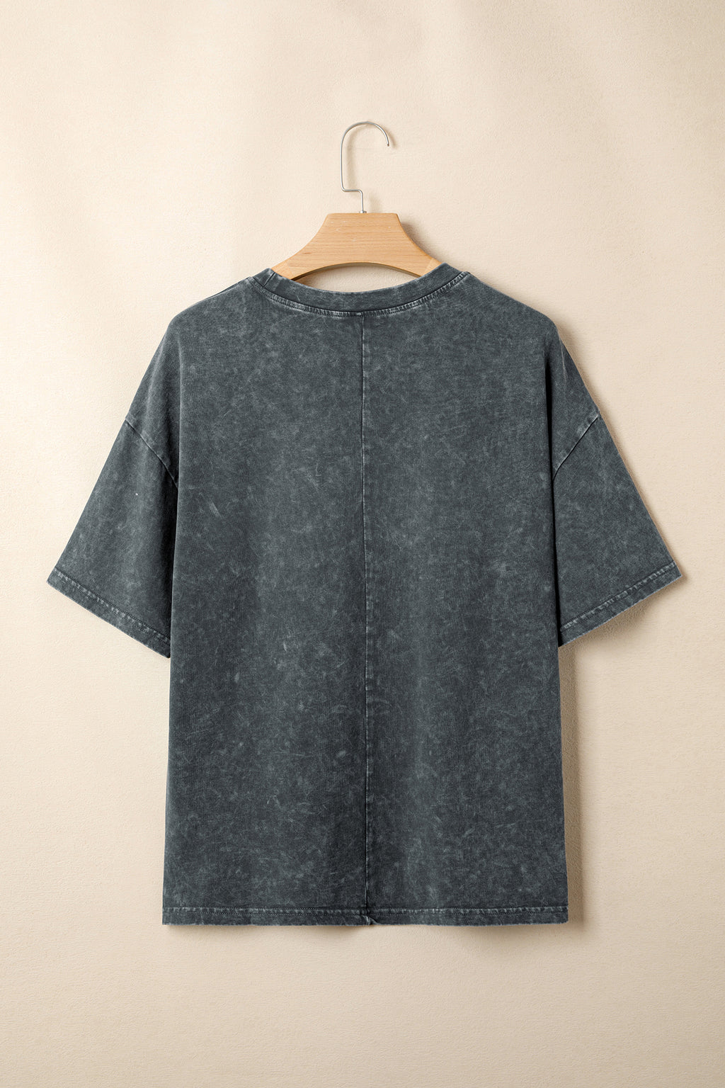 Sachet Pink Solid Color Cotton Mineral Washed Oversize Tee