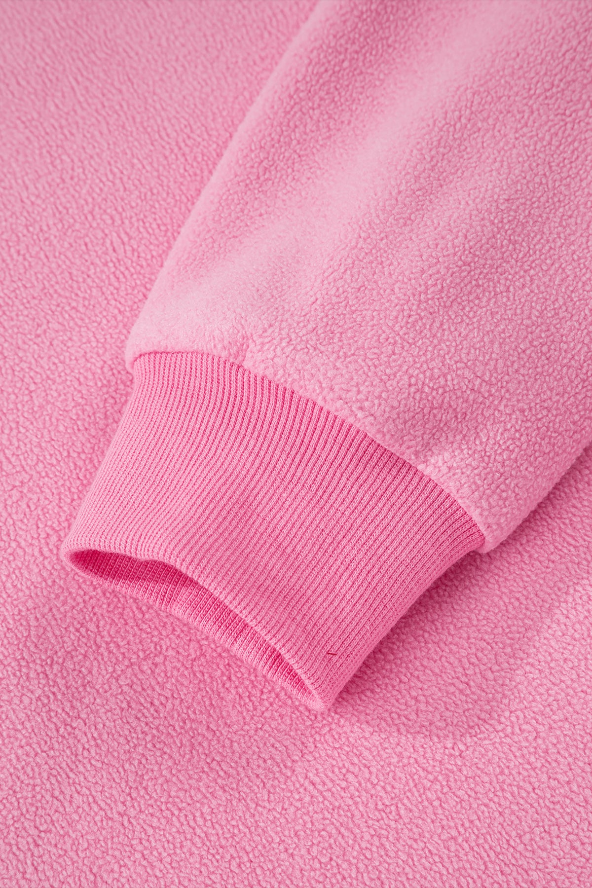 Light Pink Oversize Drop Shoulder Reversible Mock Neck Sweatshirt