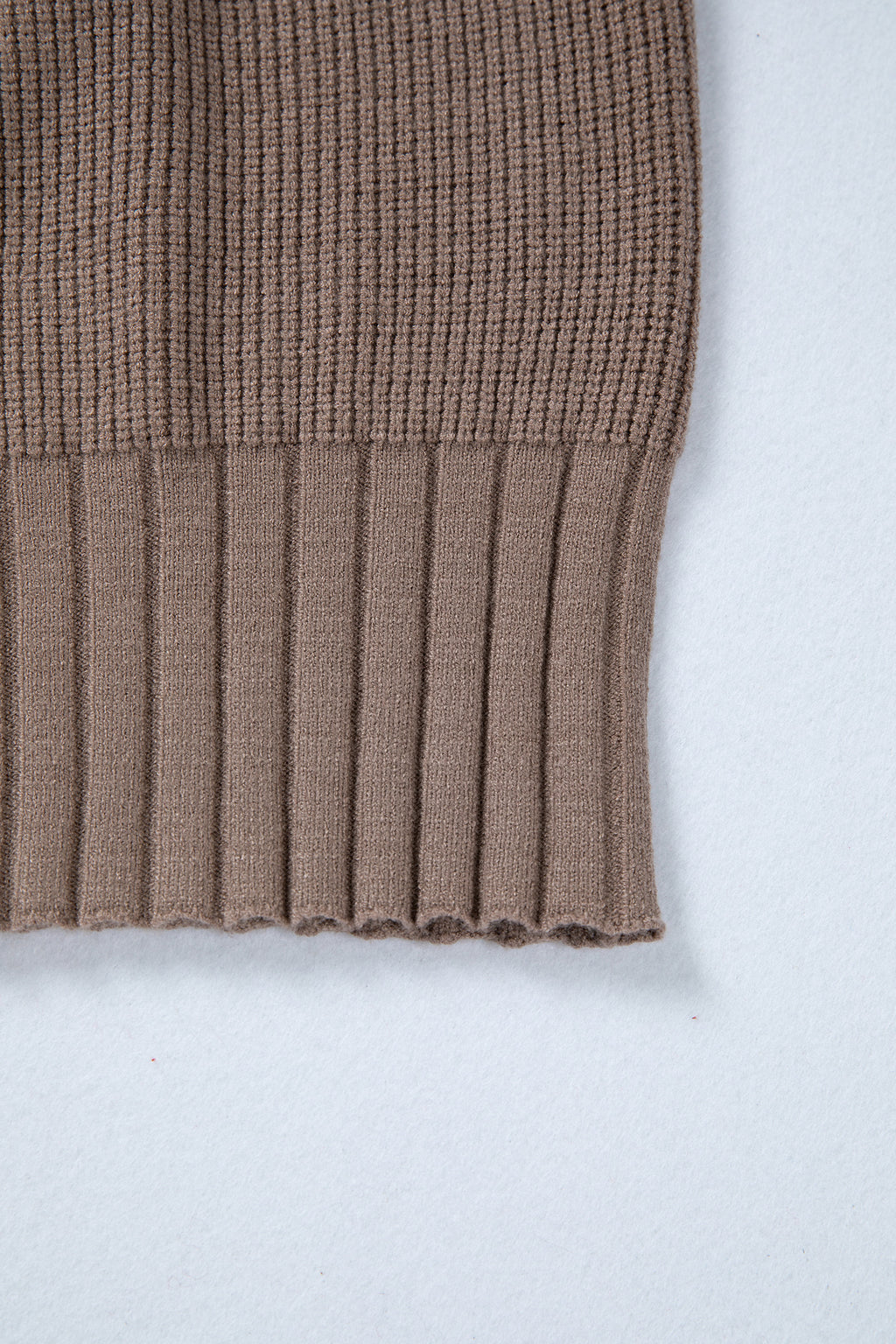 Light Pink Mixed Texture Knit Button V Neck Sweater Cardigan
