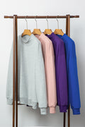 Sweat oversize bleu marine à col montant — style casual chic