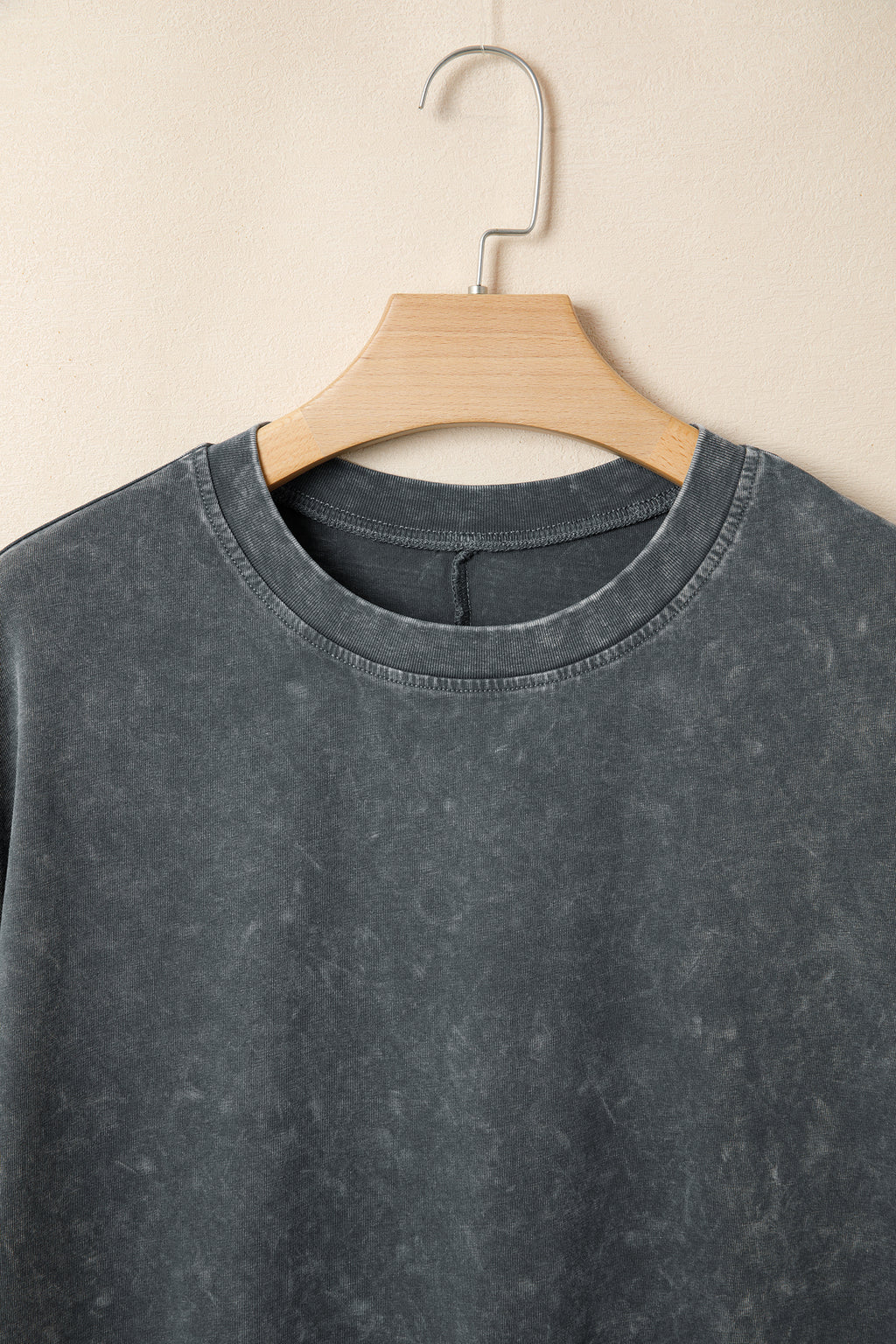 Sachet Pink Solid Color Cotton Mineral Washed Oversize Tee